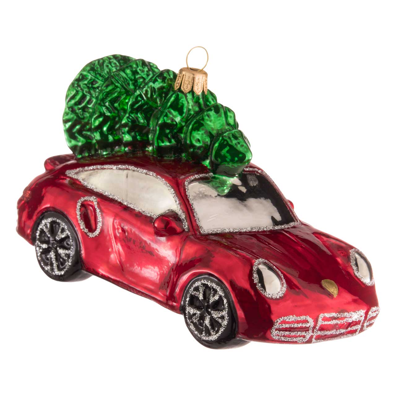 Coche deportivo con árbol de Navidad Coche deportivo con árbol de Navidad