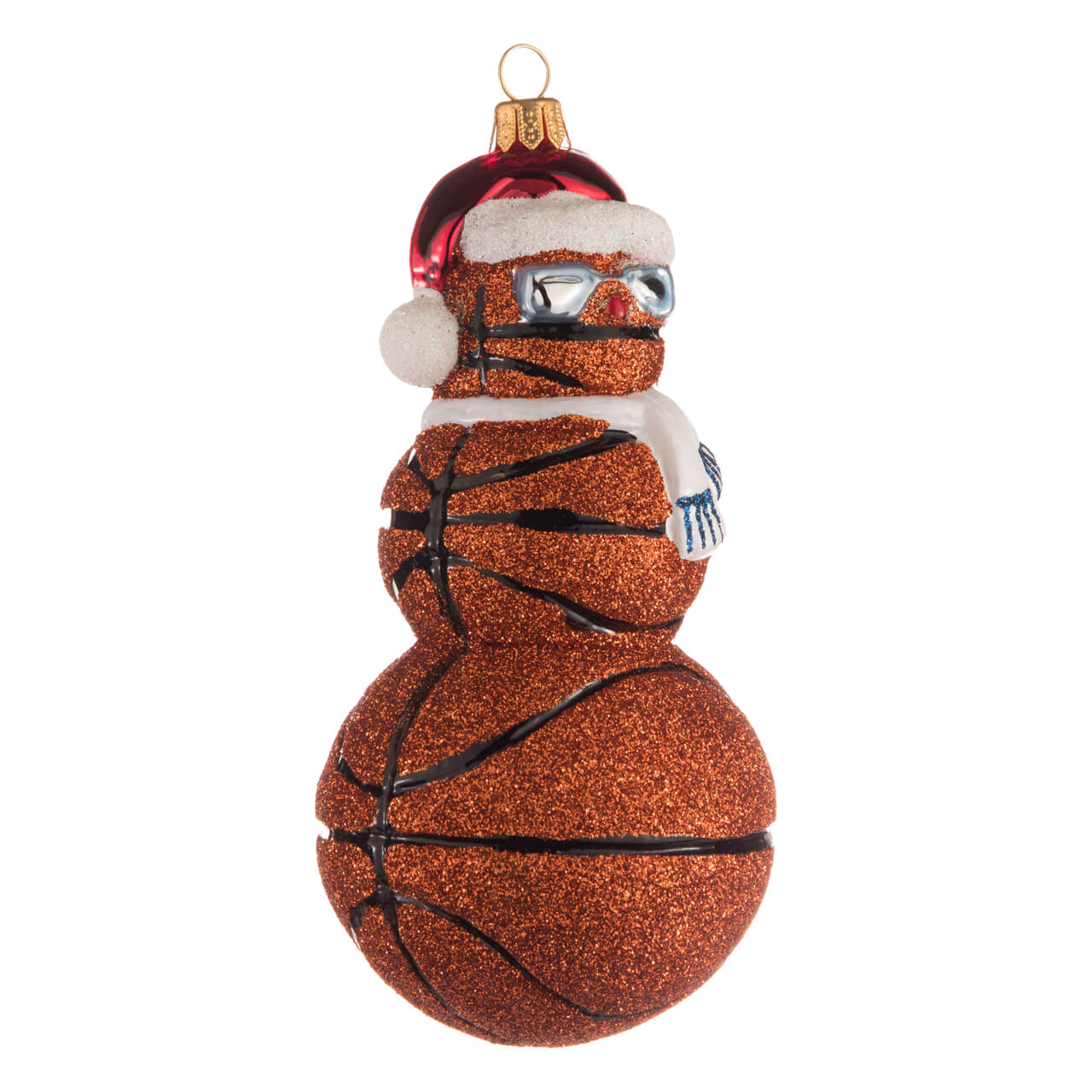 Muñeco de nieve con fiebre de baloncesto