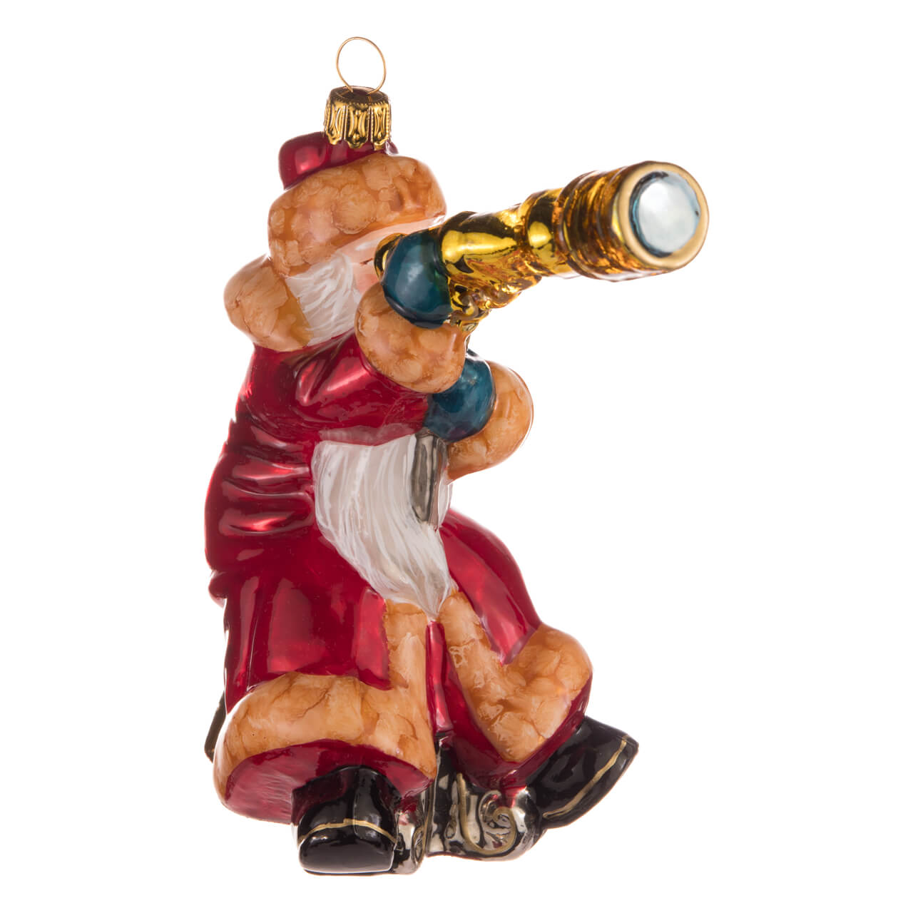 Papá Noel con telescopio